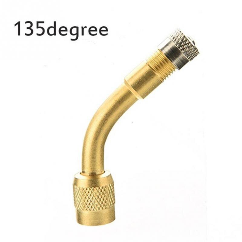 1 PC 45/90/135 Graden Hoek Messing Air Tyre Valve Gouden Verlengstuk Ventiel met Extension adapter voor Auto Vrachtwagen Motorfiets: 135 degree