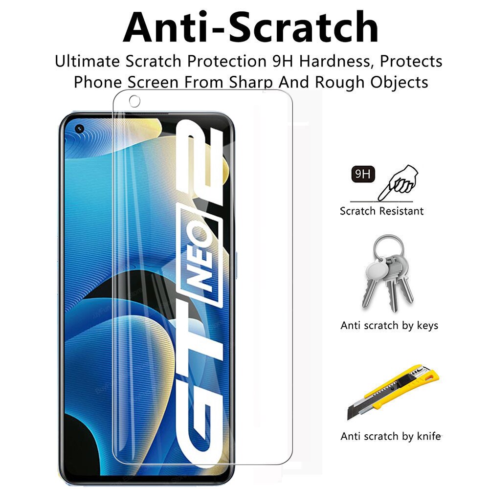 6 in 1 Tempered Glass For Oppo Realme GT Neo2 Screen Protector Full Cover Camera Lens Film For Realme GT Neo 2 Safety Glass