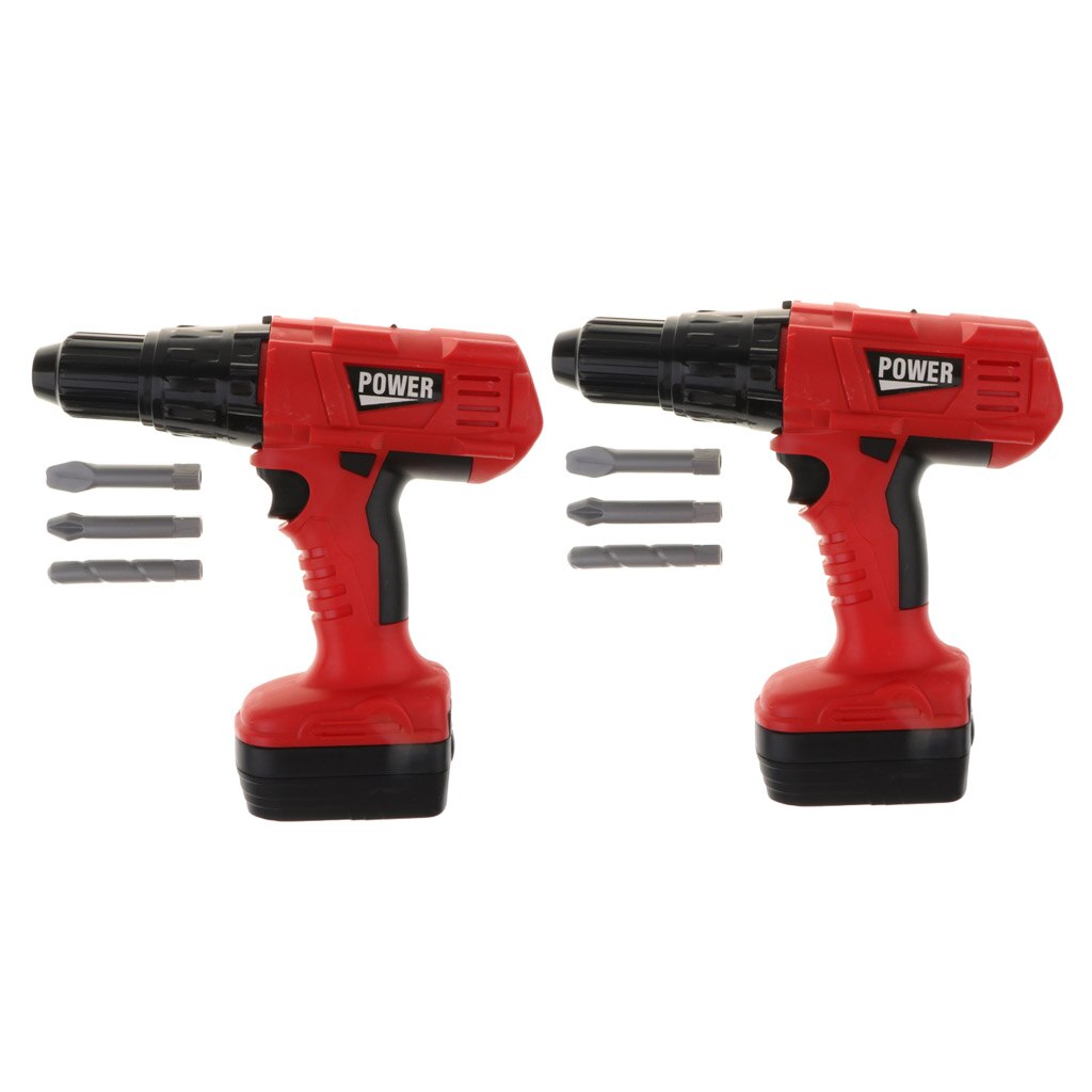 2Pcs Boys Electric DIY Drill Toy Set Toddlers Early Education Drill Boys Construction Toy Tool Set Accessories