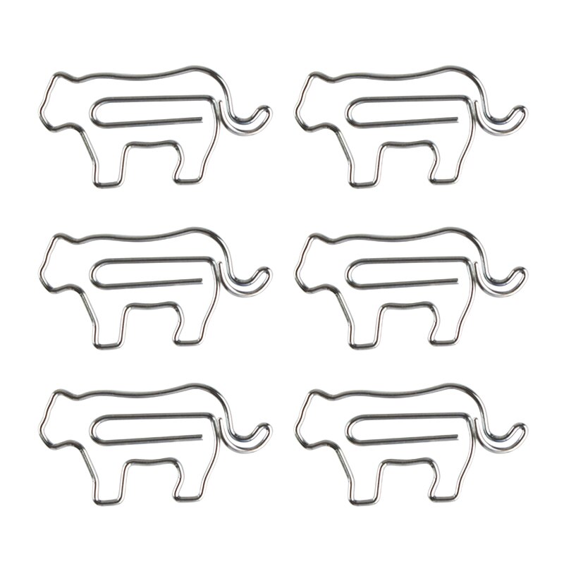 Shape Paper Clip animal Pin leopard Shape PaperClip Silver Paper Clips Papeleria Office Accessories Paperclips Clips Para Papel
