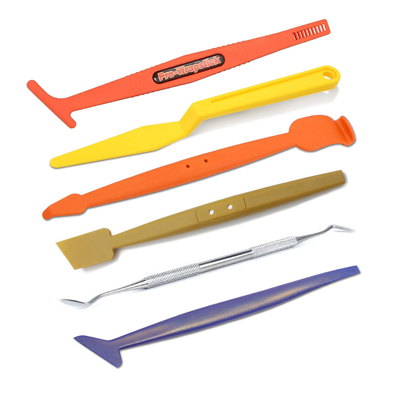 Window Tint Tools Vinyl Wrap Shank Gasket Squeegee Micro Stick Squeegee Tucking Tools for Car Window Tint Film Corner Scraper