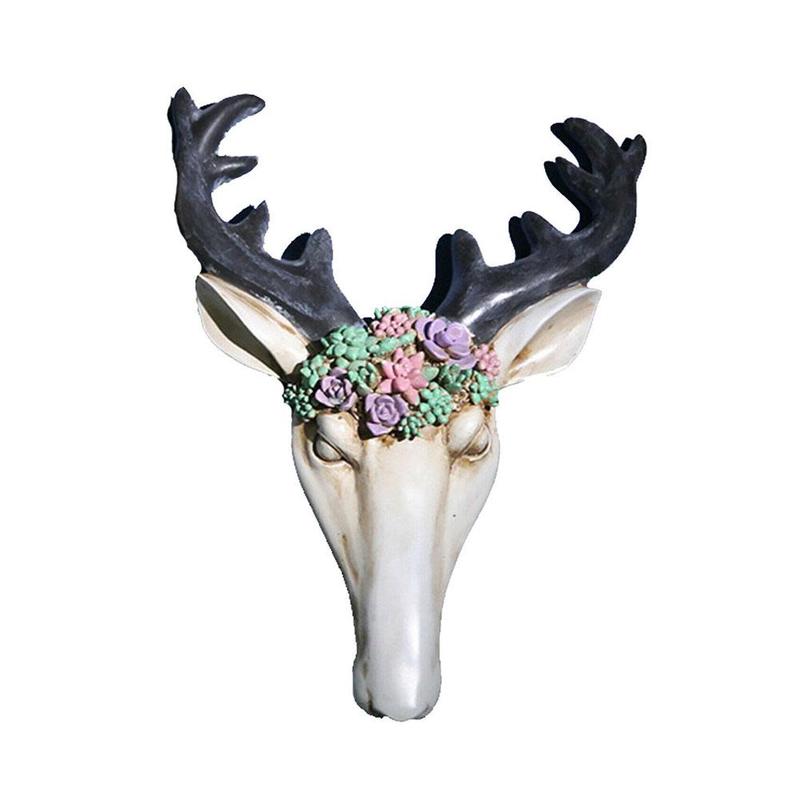 Muur Decor Herten Hoofd Gewei Hars Muur Opknoping Kunstwerk Kamer Wanddecoratie Nordic Stijl Woonkamer Ornament Ambachten: Default Title