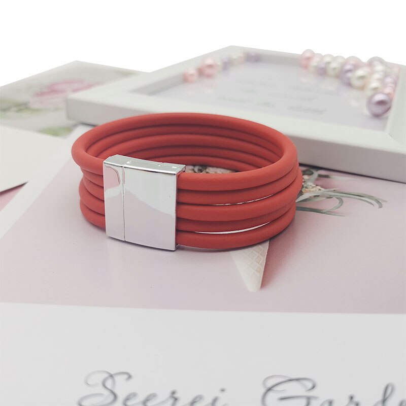 Vintage armbanden met magneetsluiting, handgemaakte armbanden, gewaagde punkstijl, rubberen sieraden, doe-het-zelf sieraden voor vrouwen, mannen, esthetische straat