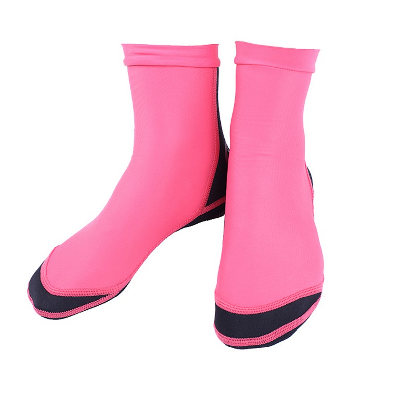 Newdiving guanti calzini da immersione scarpe da immersione calzini da spiaggia accessori per Sport acquatici calzini da Snorkeling in Nylon Neoprene 1.5mm: Rosso