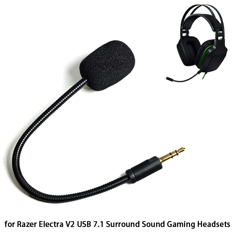 Headsets Microphone for Razer Electra V2 USB 7.1 Surround Sound Gaming Headphones Mic Replacement Detachable Microphone Boom: Default Title