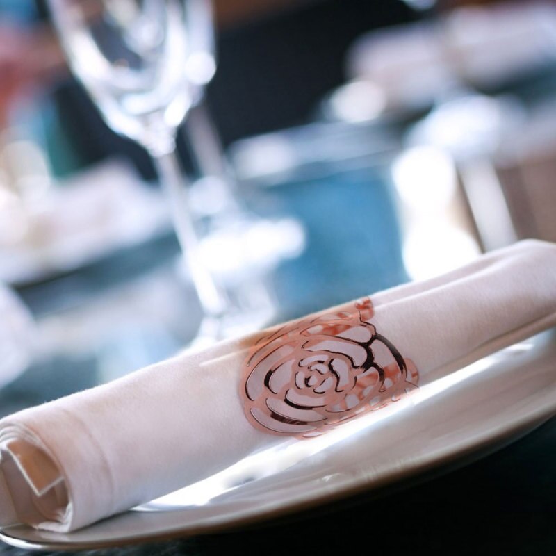 6 stk rose serviet ring bruiloft servetringen bord dekoration holle familiebijeenkomsten daglige brug servet gesp houder