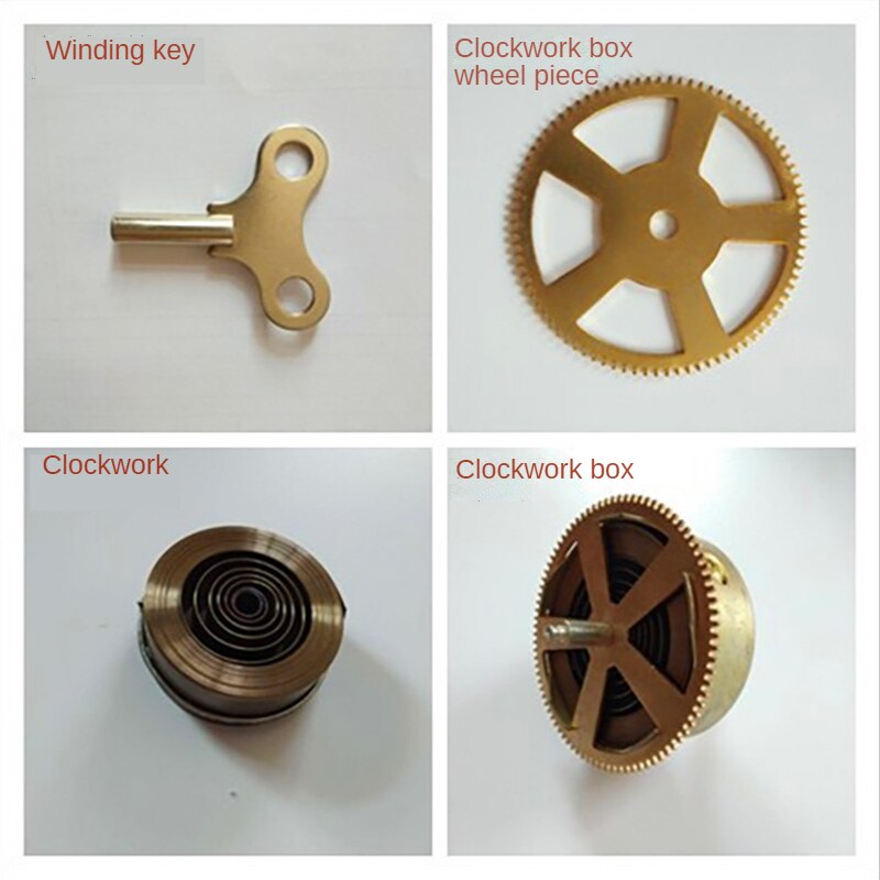 Clockwork Box Kronkelende Sleutel Horloge Accessoires Clockwork Gear Vintage Mechanische Vloer Klok Reparatie Onderdelen Monteur Wandklok