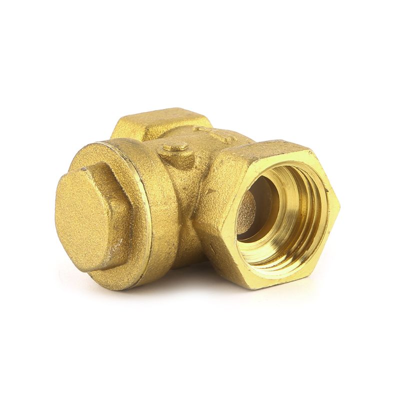 Kultainen vaakasuora takaiskuventtiili messinki takaiskuventtiili 1/2 &quot;
