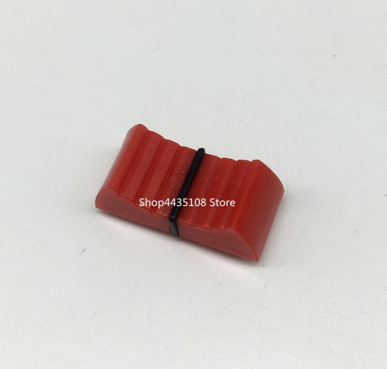 10Pcs Fader Knob Cap Touch Sensitive Slider Ribbed Mixer Desk Switch Knob Cap 8mm: Red