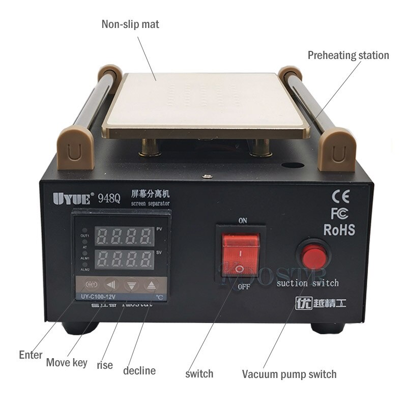 UYUE 948Q pompe intégrée vide verre LCD écran séparateur Machine Max 7 pouces avec 13 pièces téléphone portable démonter outil