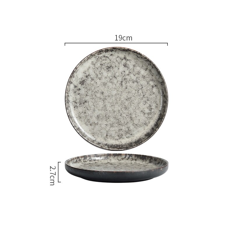 home plate, disc, ceramic plate, baking plate, sushi plate: white