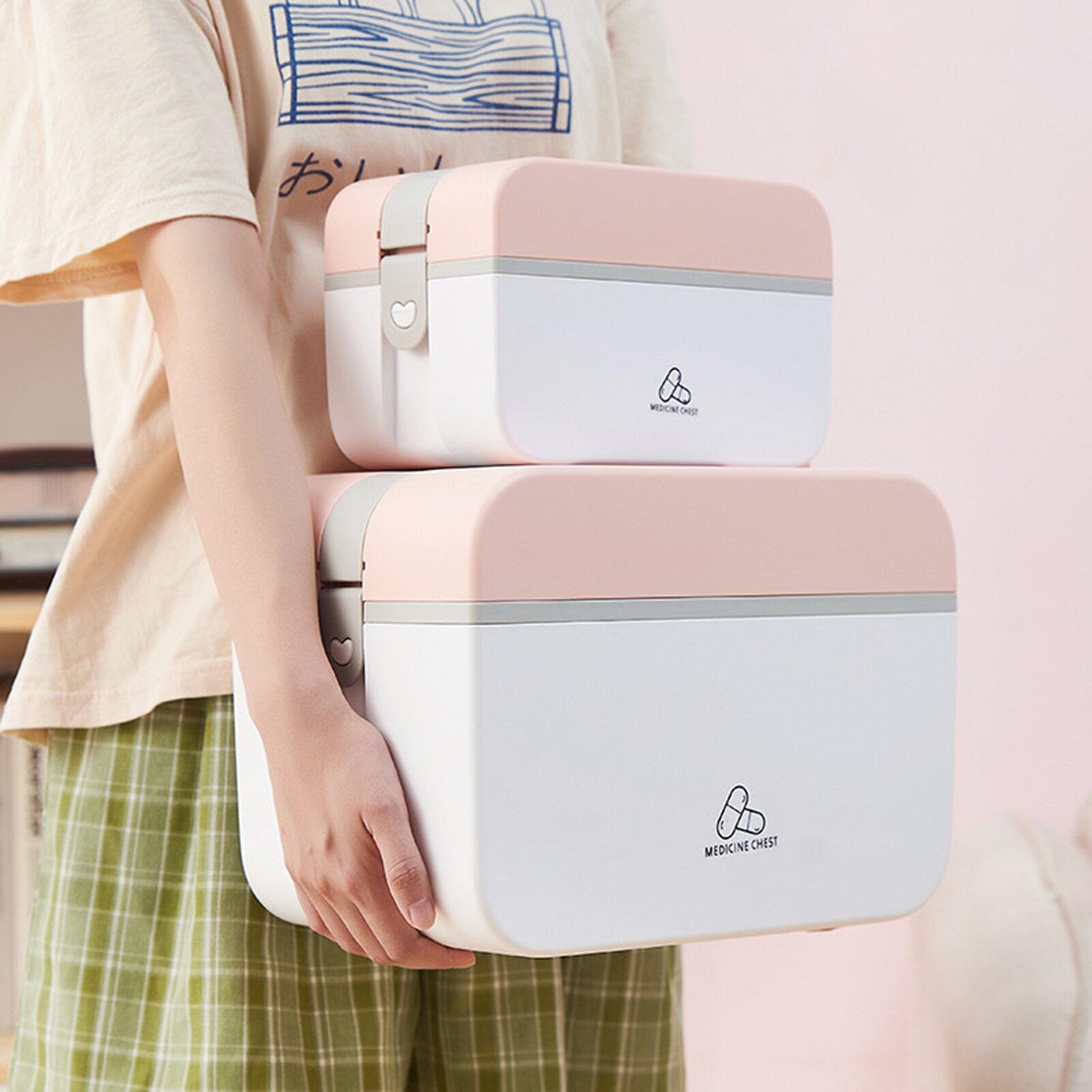 Medicine Storage Box Foldable Safe Portable Medicine Organizer Pill Box Splitters Pill Storage Organizer Container