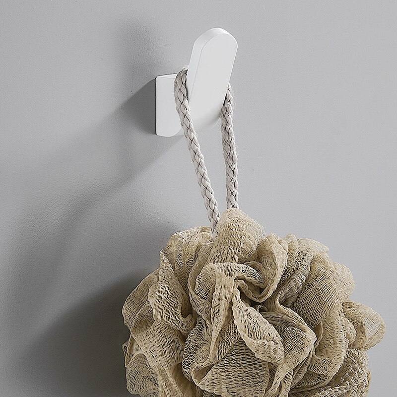Crochet mural en laiton brossé pour serviette de bain | Crochet noir/blanc pour Robe de cuisine, porte-chapeau pour clés, crochet à vêtements 5 couleurs