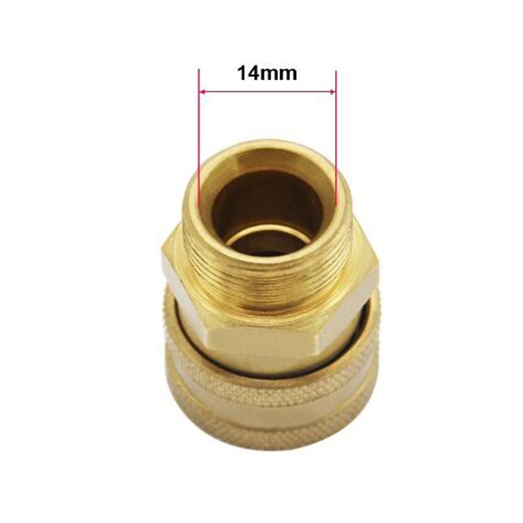 Hogedrukreiniger Connector M22 Om 1/4 Inch Mannelijke Adapter Koppeling, Messing