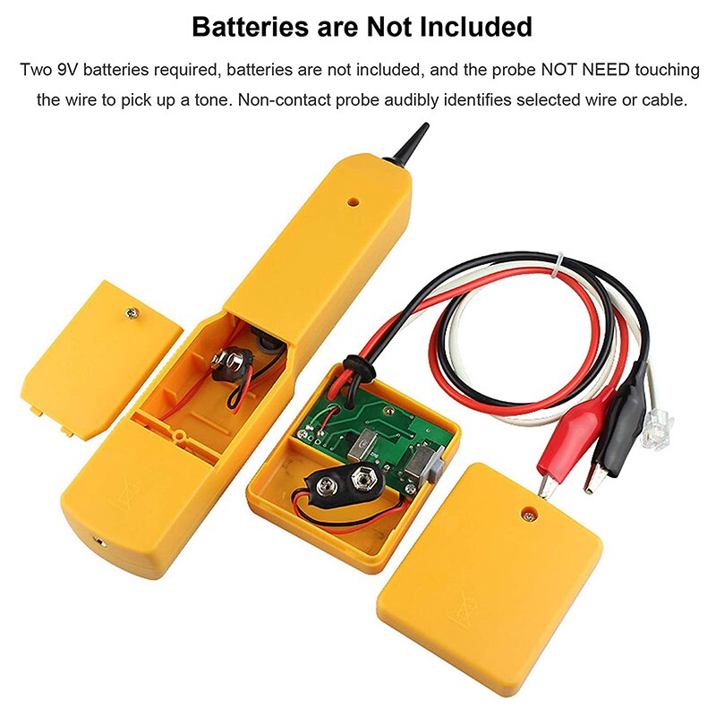 Probador de circuito de Cable eléctrico con generador de tono y Kit de sonda localizador de Señal de Cable, probador de circuito de prueba, cortocircuito de red