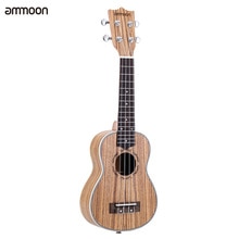 ammoon 21" Ukulele Acoustic Ukelele Zebrawood 15 Fret 4 String Ukulele 21" Musical Stringed Instrument