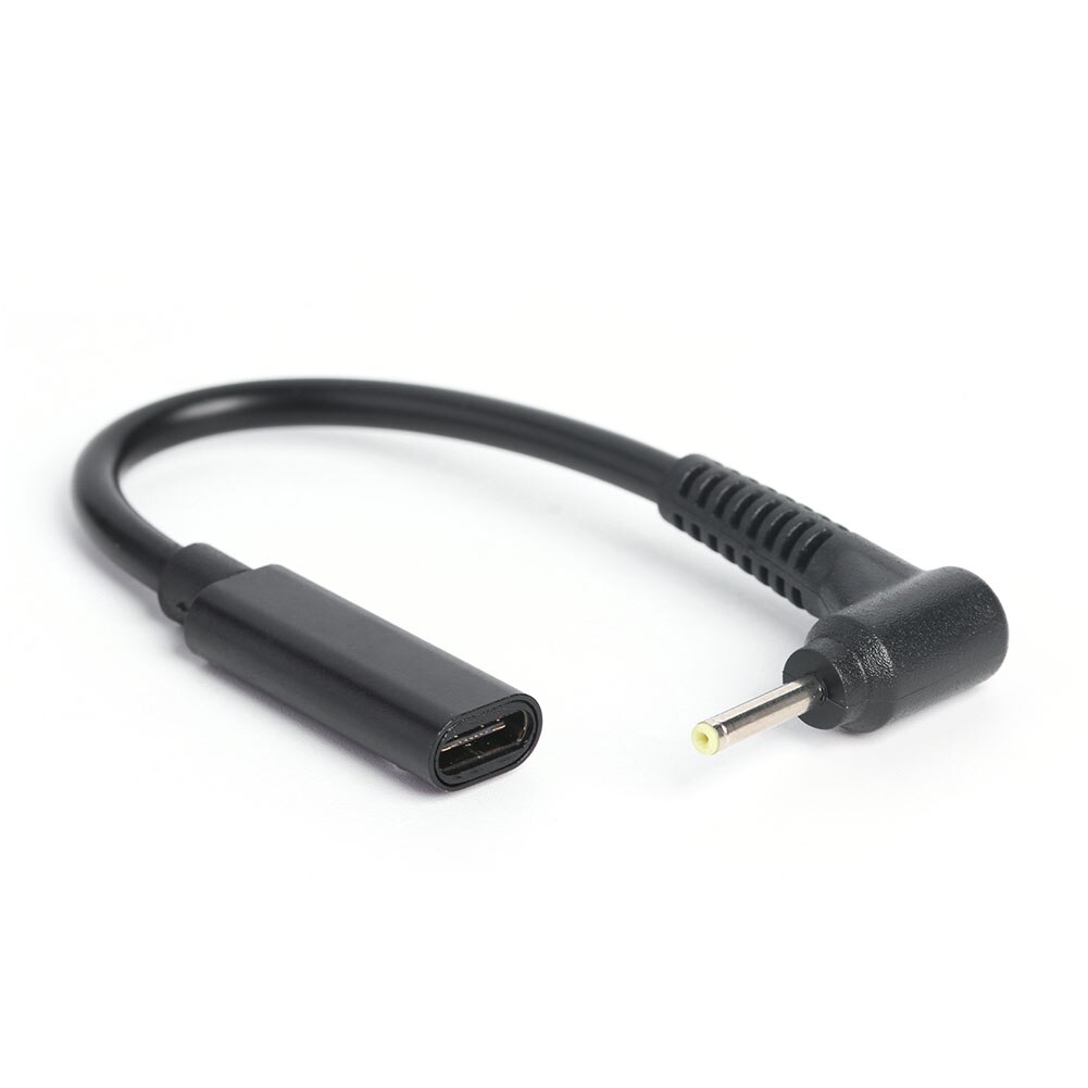 USB C żeńskie do 90 stopni kątowe złącze DC PD szybka ładowarka do laptopa przedłużacz konwerter łącznik adaptera: 2.5x0.7mm