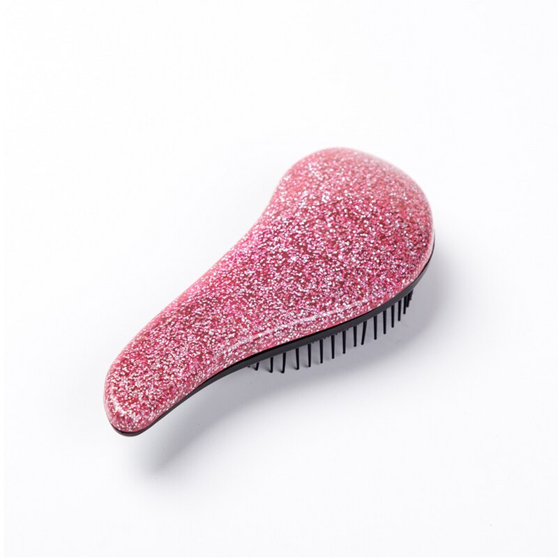 1Pc Magic Handle Comb Anti-static Massage Comb Detangling Hair Brush Shower Massage Hairbrush Comb Salon Hair Styling Tools: pink