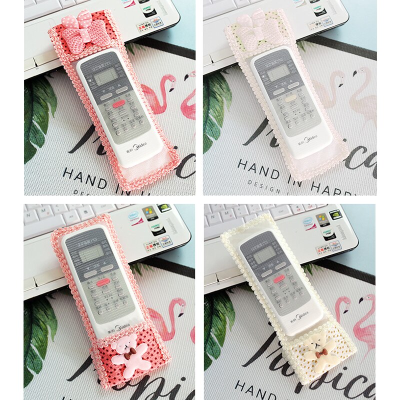 1 Pcs Remote Control Protector Home Storage remote Dust Bag Case Remote Control Cover Clear lace Video TV Air Conditioner