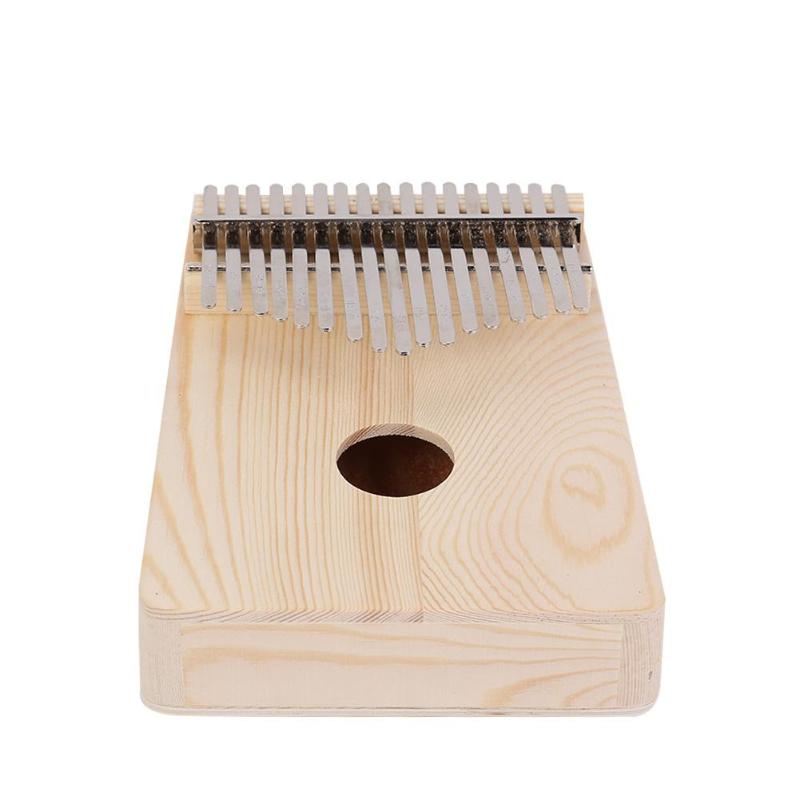 Kalimba 17 nyckel tummen finger piano afrikanska diy trä vit embryo sanza mbira kalimba spela med gitarr trä musikinstrument