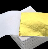 100 Stück DIY Nagel Blattgold Blätter Malerei Blattgold Papier Kunst Bastelpapier Geburtstagsfeier Hochzeitstorte Dessert Dekorationen: Gold