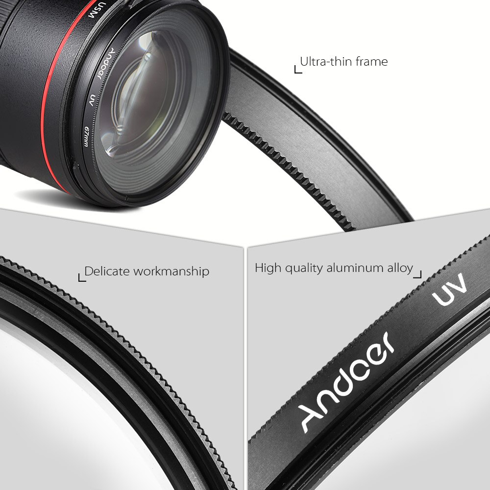 thumbnail image 2 of Complete 62mm Lens Filter Kit: UV, CPL & FLD Filters With Handy Pouch By EcostConnection 2 of 6