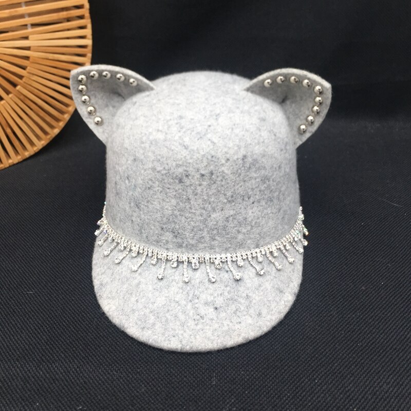 For somebody else's original cute cat ears female equestrian cap wool of baseball cap melting reduction age cap line