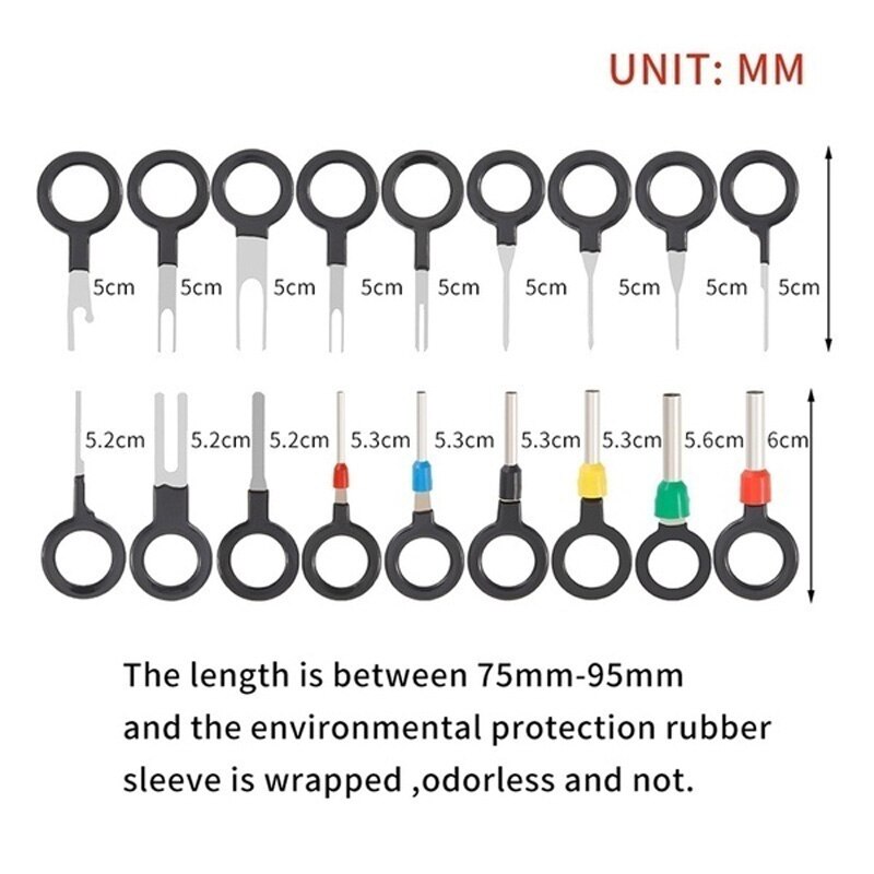 Conjunto de herramientas de extracción de terminales de enchufe automotriz, 36/41/59/70 Uds., Pin de llave, Conector de crimpado de cable eléctrico para coche, accesorios de Kit de Extractor