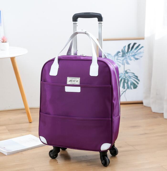 women travel trolley bag Travel Luggage Bag carry on handluggage bag Travel bag with wheel travel hand luggage bags travel bags: 20 inch purple
