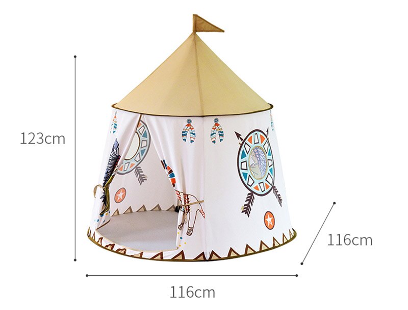 Lille løveborg indisk telt indendørs og udendørs babylegetøj børnetelt spilhus til baby: Børnetelt