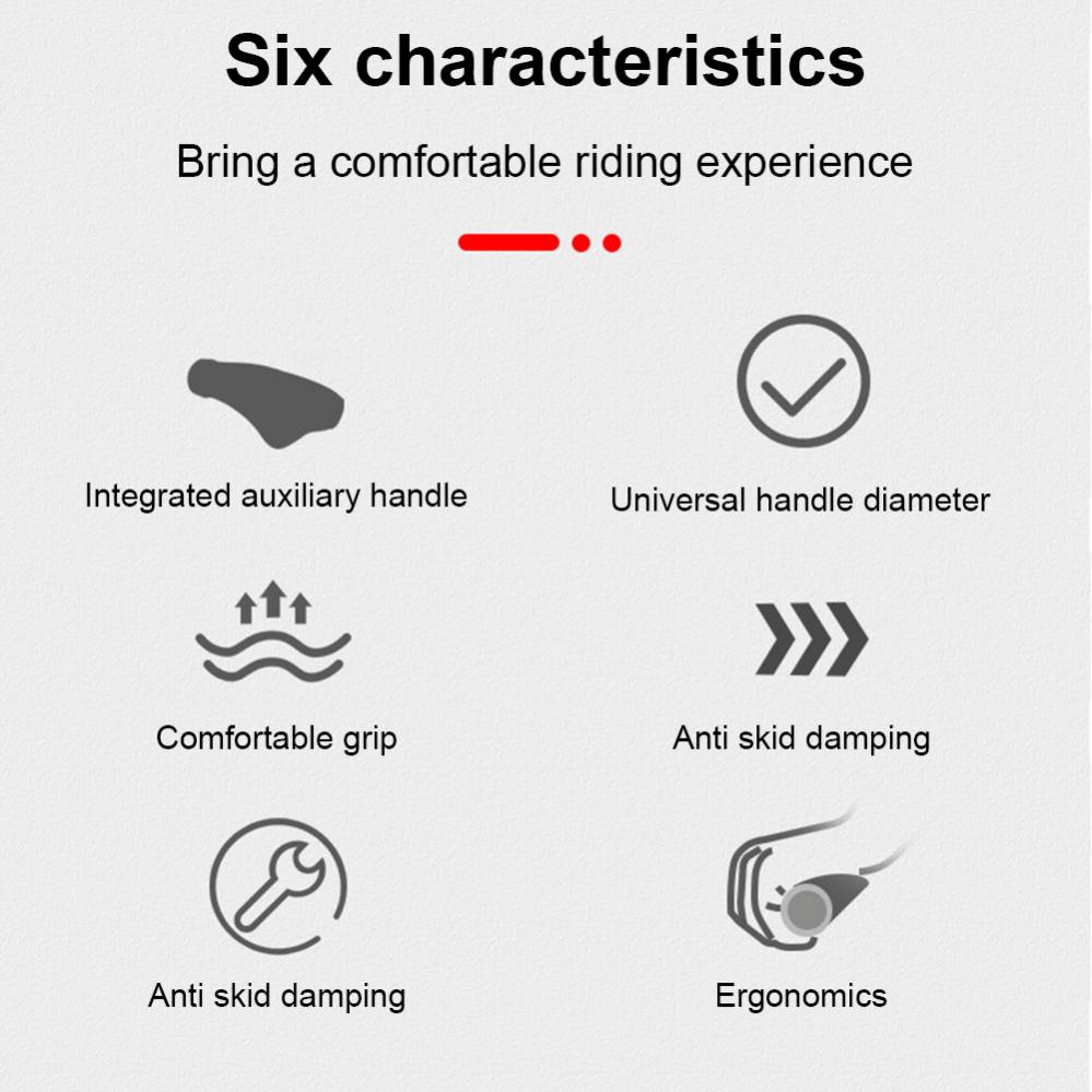 2pcs Bike Handlebar Grips Bicycle Handle Grips Ergonomic Double Fixation for Mountain Bike