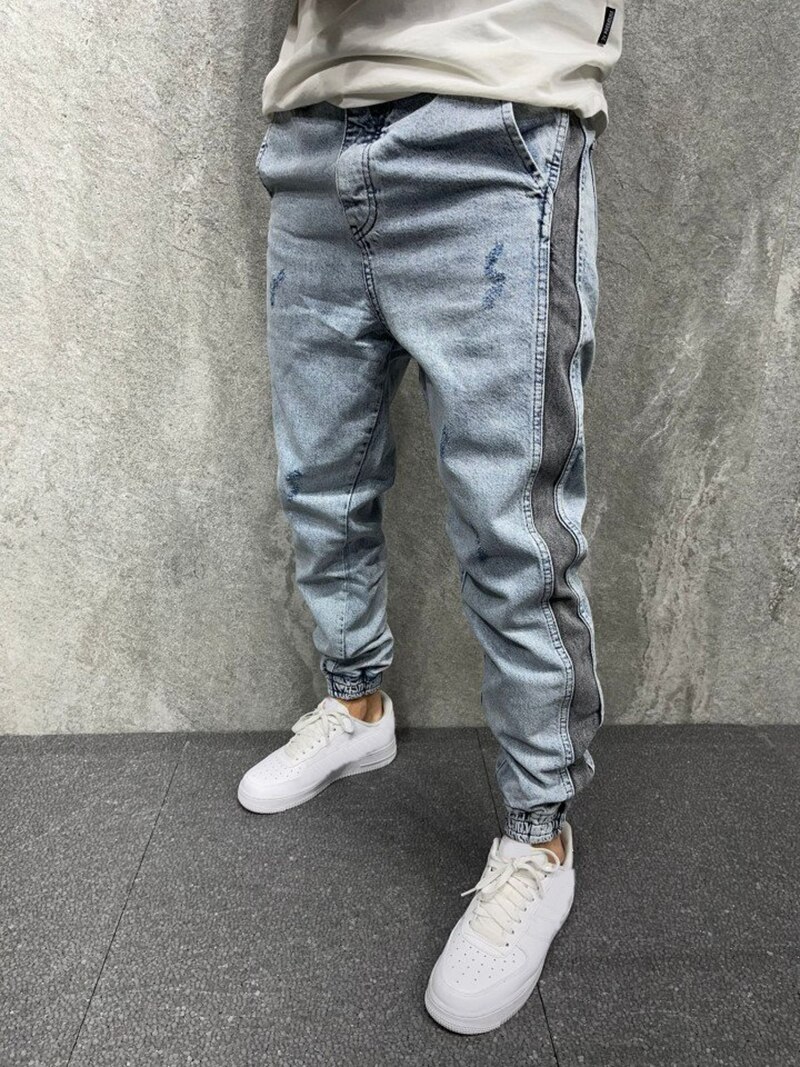 Pantalones vaqueros rasgados azules para hombre, J... – Grandado