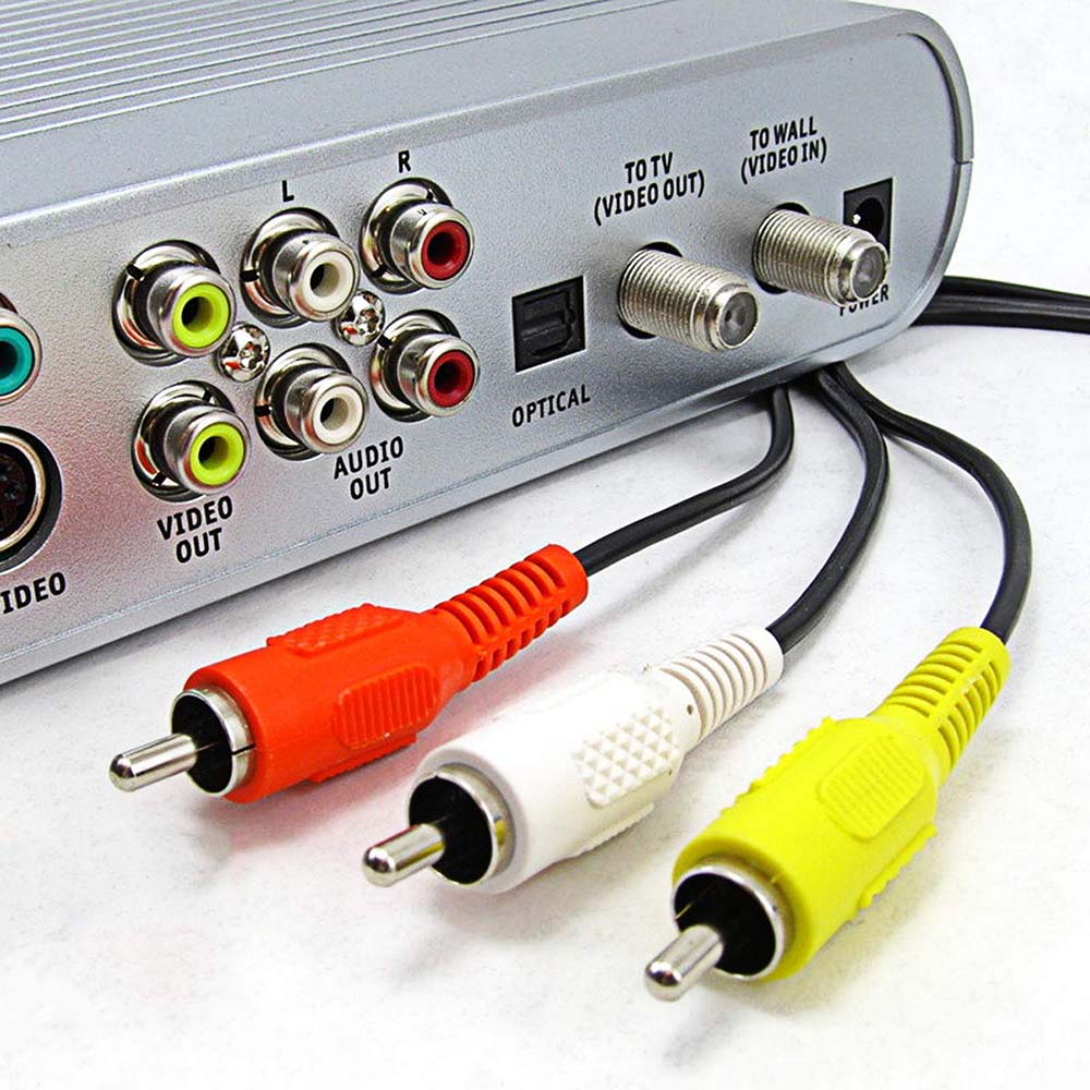 Euro Scart Cable Composite AV to Scart Adapter Cable Composite Video 3-RCA Plugs to 21-PIN Scart Plug Cable AV in to Scart out