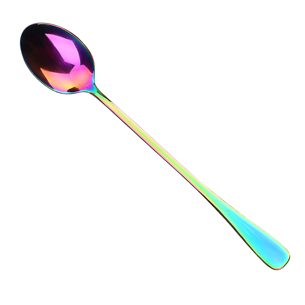 19.5 CM Stainless Steel Tableware Spoon Ice Coffee Spoon Home Kitchen Long Handle Spoon