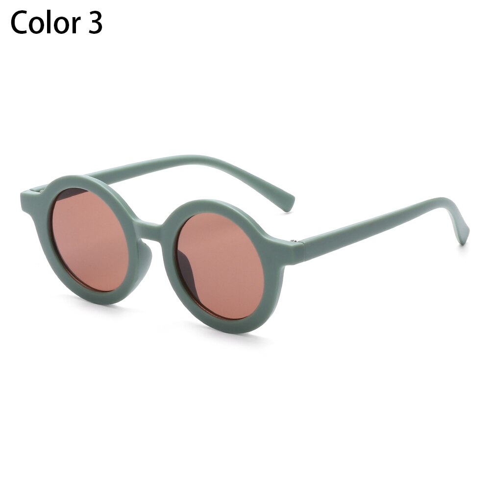 Gafas de sol Retro para niños, lentes de sol con marco redondo, protección UV 400, para playa al aire libre, 1 ud.: 3