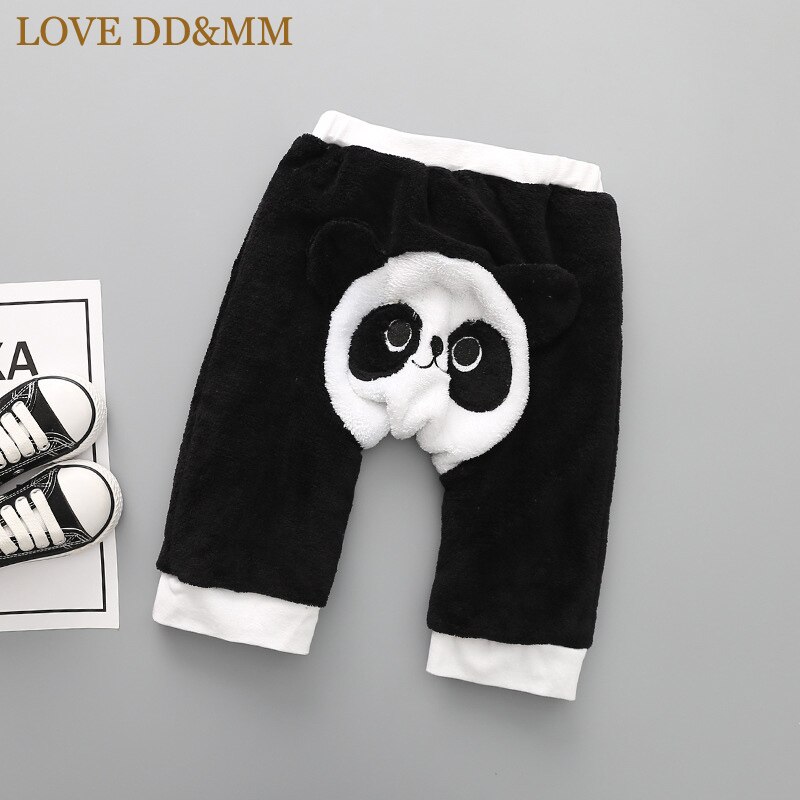 Liefde Dd & Mm Baby Kleding Broek Winter Jongen Meisje Kleding Baby Baby Warm Koraal Fluwelen Borduurwerk Dier big Butt Broek