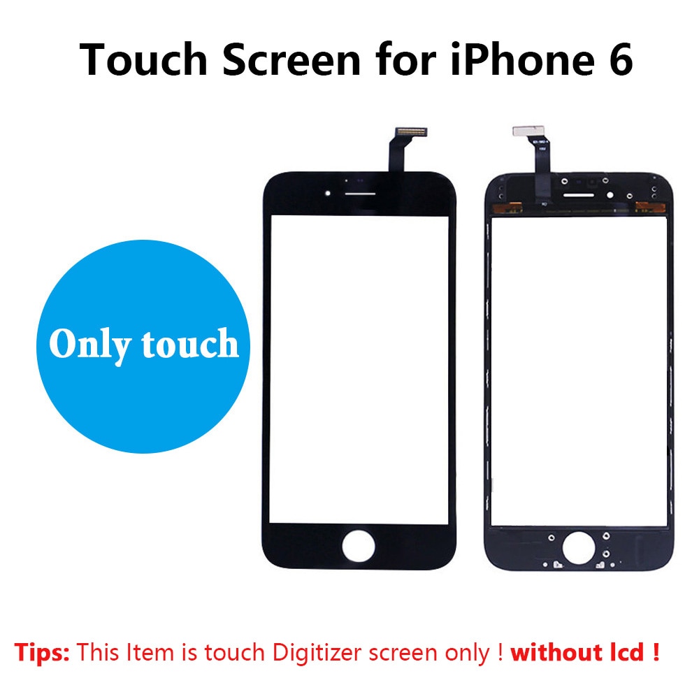 Touch Digitizer For iPhone 6 6S plus 5 5s 5c se Front Touch Panel Glass Lens with Frame Touch screen Accessories + repair tools