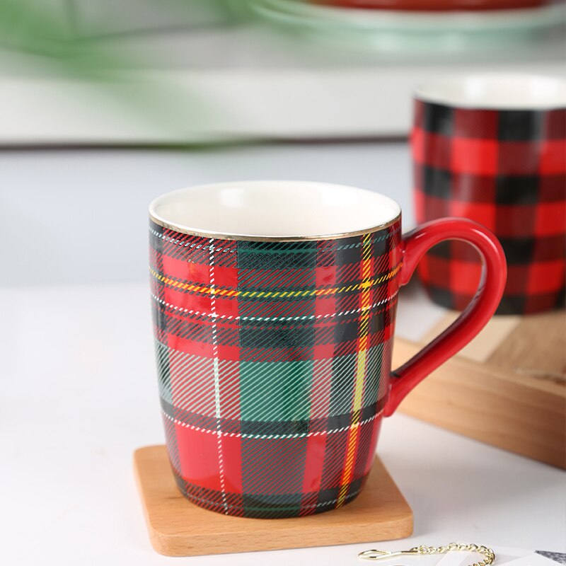 Scottish style couple mug large capacity mug ceramic mug teacup coffee cup milk flower tea cup tazas CL102105