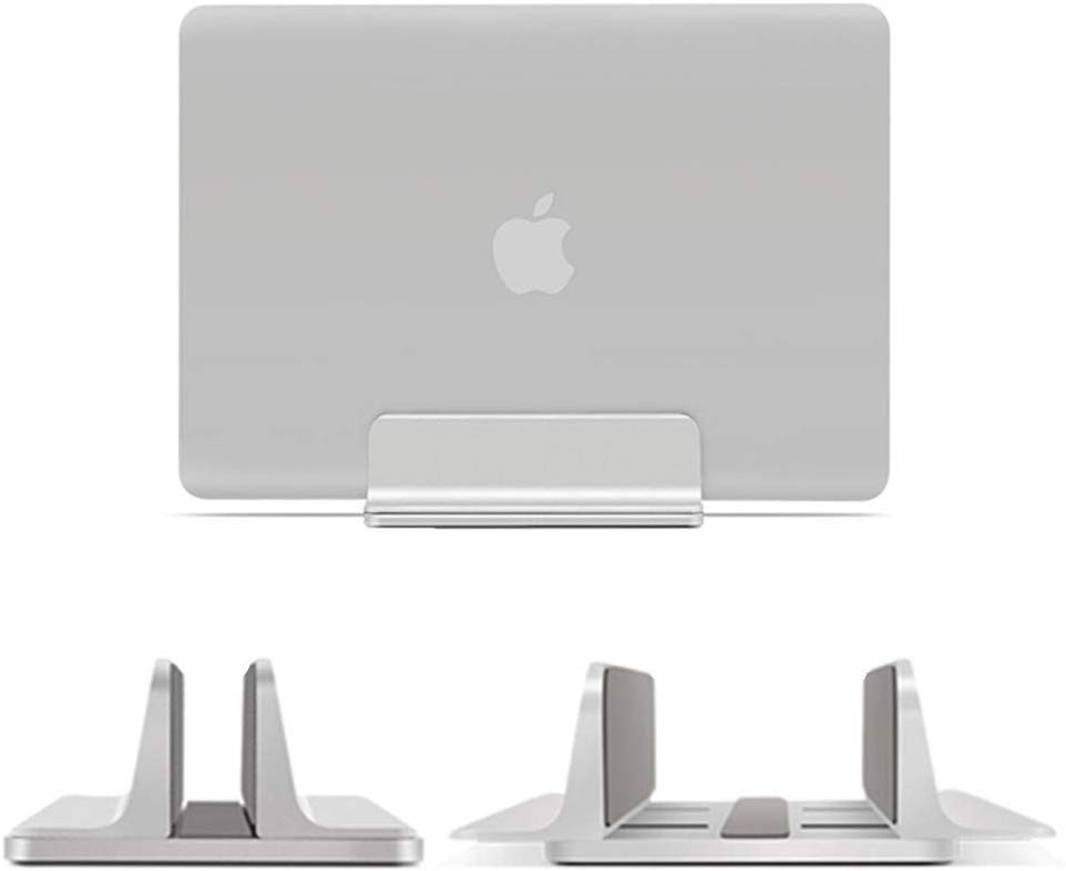 Alüminyum dikey dizüstü standı kalınlığı ayarlanabilir masaüstü dizüstü bilgisayarlar tutucu inşa yerden tasarruf sağlayan MacBook Pro/hava