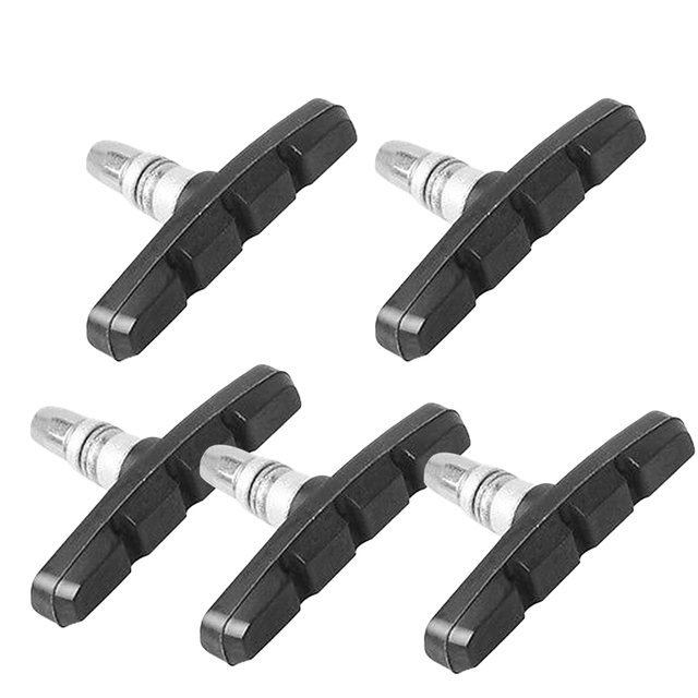 Bloque de freno de goma duradera para bicicleta de montaña, pastillas de freno en V, sistema de frenos en V ligero, 1-6 piezas: Borgoña