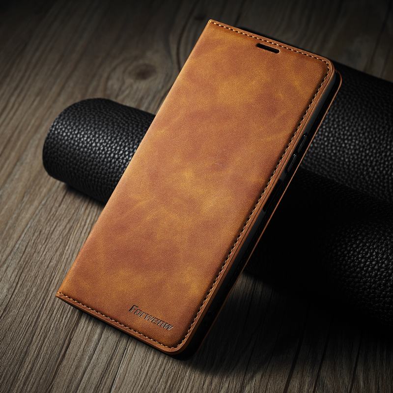 Voor Xiaomi Mi 10T Pro Case Flip Portemonnee Stong Magnetische Cover Voor Xiaomi 10T Lite 5G Case leather Luxe Cover Coque Funda: For Xiaomi 10T Lite / Brown