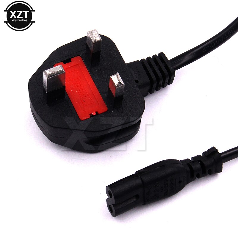 Più nuovo 2.5A 250VUK Spina 2 Spille Cavo di Alimentazione Cavo di CA Del Computer Portatile Cavo Adattatore 2 Spille Figura 8 Cavo Adattatore di Alimentazione