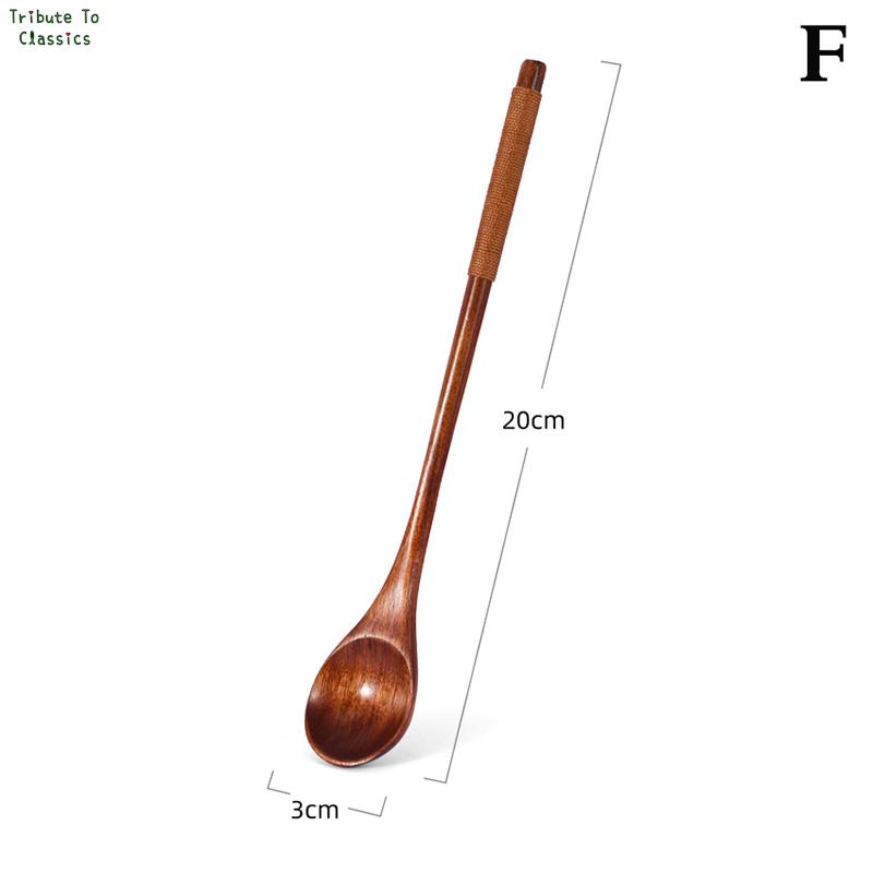 Kleine 1Pc Holz Tee Löffel Lange Kaffee Löffel Teelöffel Holz Honig Nachtisch Löffel Kaffee Trinken Rührer Teelöffel Geschirr: Blau