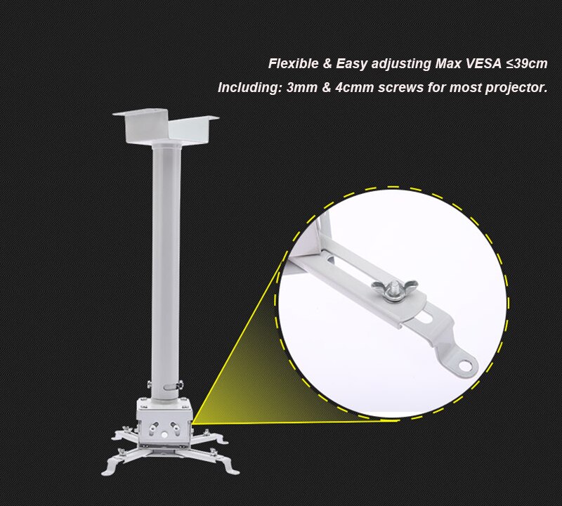 Universal Projector Mount Height Adjustable Mount General Projector Mount Projector Bracket Max Support 25KG Weight