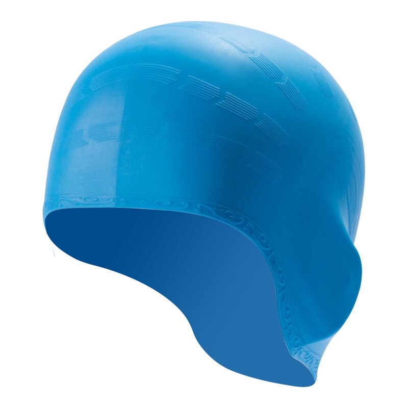 Women Men Children Swim Pool Waterproof Silicone Diving Swimming Cap Long Hair Safeguard Ear Cup Swim Caps Hat: 03