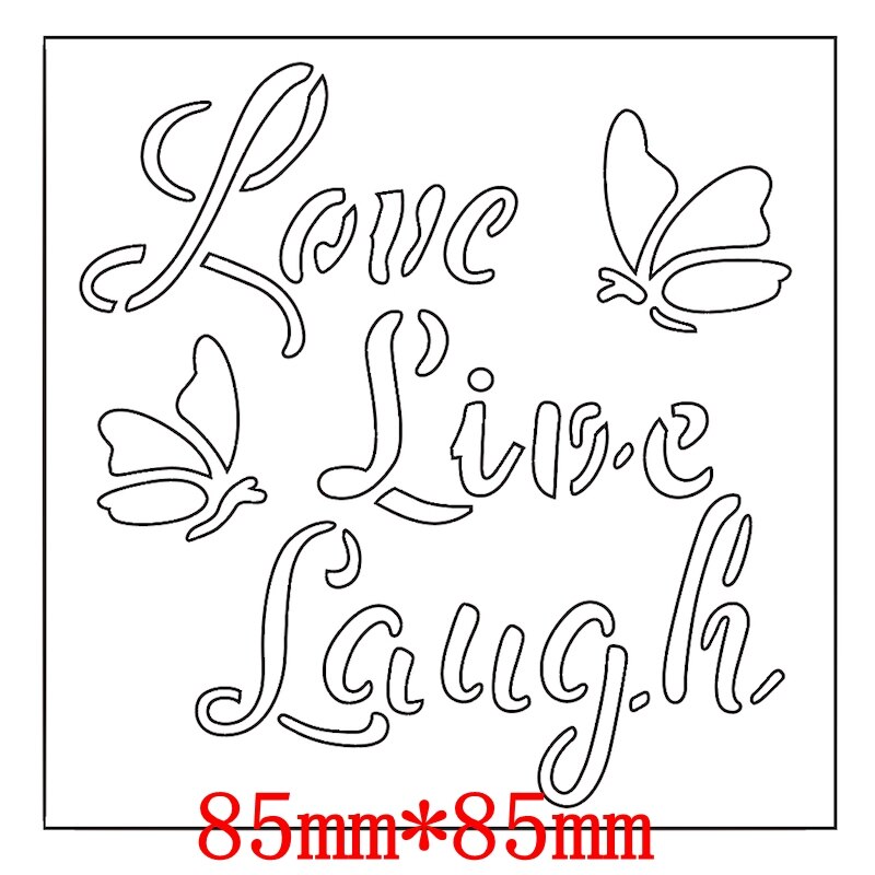 Keep Calm And Love Clock plantilla para álbum de recortes de bricolaje grabador de relieve para tarjetas de papel plantillas artesanales decorativas hechas a mano hoja de dibujo: MB0016A1