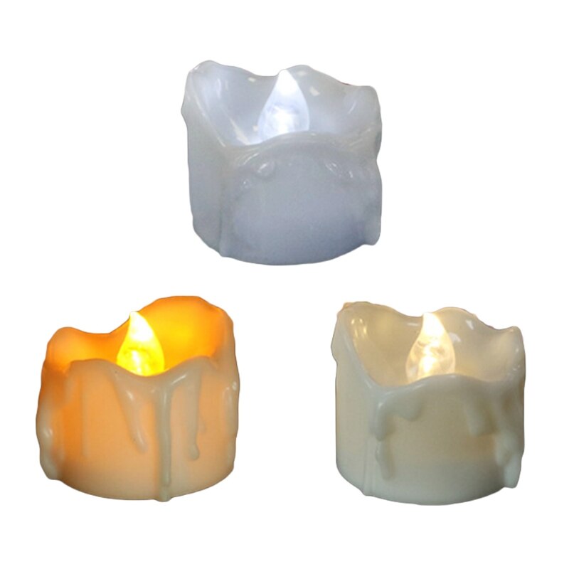 12pcs Flameless LED Tea Light Candles Battery Operated Flickering Tealight Decor R9JC