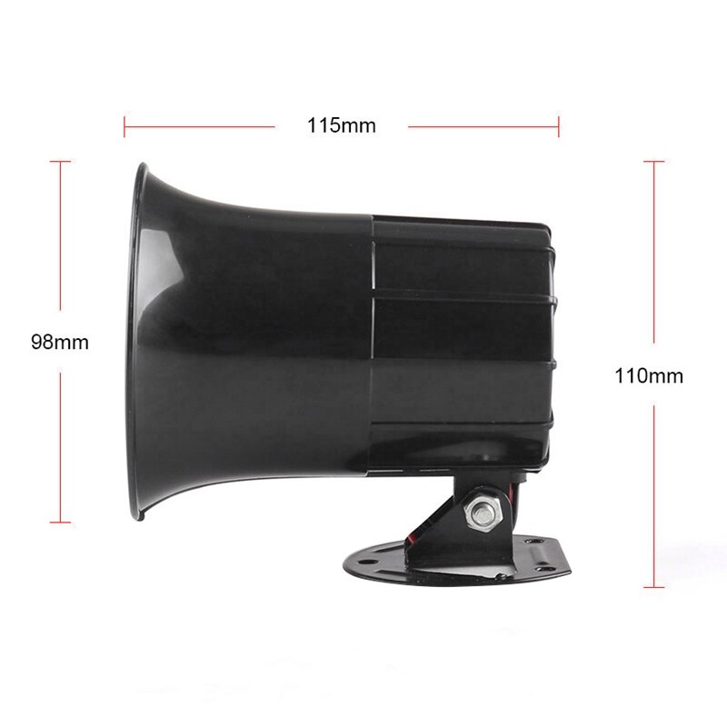 100W Car Warning Alarm Police Fire Siren Horn PA Speaker MIC System 6 Sound Loud