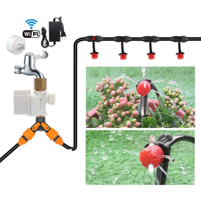 Phone Wifi Control Garden Irrigation System Drip irrigation Garden Watering Timer Automatic Sockets Home Timer Autoplay