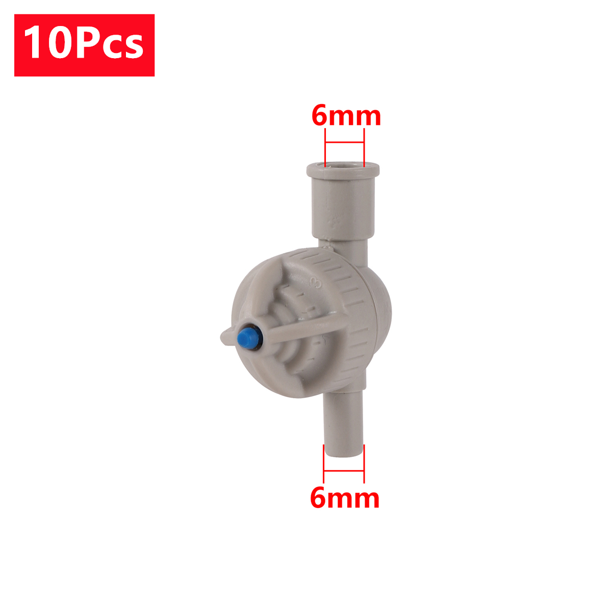 6Mm Anti-Druppel Apparaat 4/7Mm Slang Aansluiten Miniatuur Anti-Druppel Ventiel Tuin Landbouw Kas Irrigatie Nevel Mondstuk Fittingen: Zilver